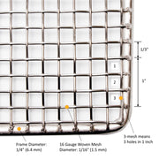 GSW USA DN-FS23 Stainless Steel Donut Frying Screen 23"W x 23"L - Donut-Equipment.com