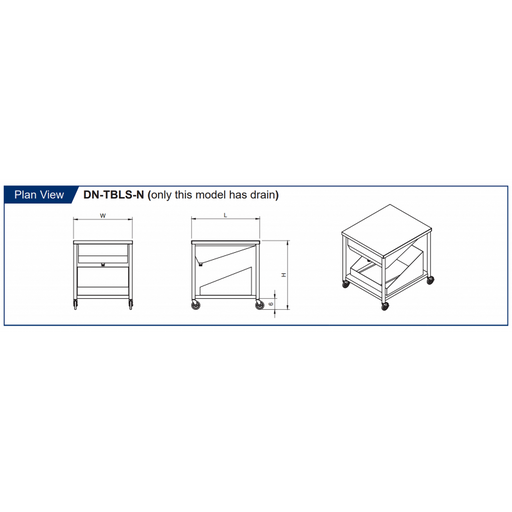 GSW USA DN-TBLS-N Donut Glazing Table 34"W x 29"L x 35"H with Glazing Dipper - Donut-Equipment.com