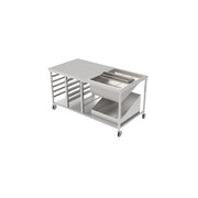 GSW USA DN-TBL Donut Table 34" x 66" Stainless Steel with Glazing Dipper & Sugar Pan - Donut-Equipment.com