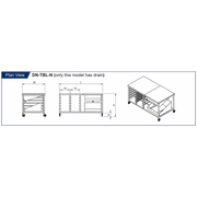 GSW USA DN-TBL Donut Table 34" x 66" Stainless Steel with Glazing Dipper & Sugar Pan - Donut-Equipment.com