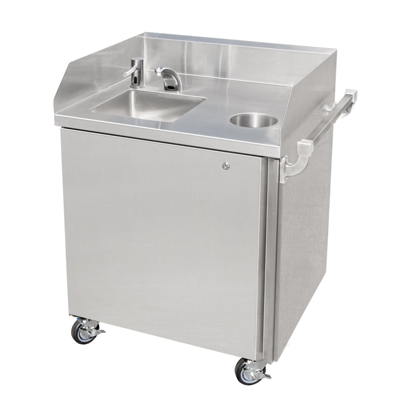 GSW USA HS-M3024 Mobile Hand Sink Self-Contained Stainless Steel with Fresh & Waste Water Tanks ETL Certified - Donut-Equipment.com