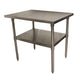 BK Resources 30" x 24" 18 Gauge Stainless Steel Work Table with Undershelf – Prep Table - Donut-Equipment.com