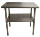 BK Resources 30" x 24" 18 Gauge Stainless Steel Work Table with Undershelf – Prep Table - Donut-Equipment.com