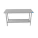 BK Resources 60" x 24" 18 Gauge Stainless Steel Work Table with Undershelf – Prep Table - Donut-Equipment.com