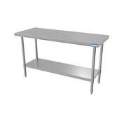 BK Resources 60" x 24" 18 Gauge Stainless Steel Work Table with Undershelf – Prep Table - Donut-Equipment.com