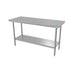 BK Resources 60" x 24" 18 Gauge Stainless Steel Work Table with Undershelf – Prep Table - Donut-Equipment.com