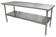 BK Resources 72" x 24" 18 Gauge Stainless Steel Work Table with Undershelf – Prep Table - Donut-Equipment.com