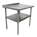 BK Resources 24" x 24" 18 Gauge Stainless Steel Work Table with Undershelf & 1.5" Riser – Prep Table - Donut-Equipment.com