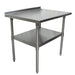 BK Resources 36" x 24" 18 Gauge Stainless Steel Work Table with Undershelf & 1.5" Riser – Prep Table - Donut-Equipment.com