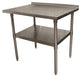 BK Resources 36" x 24" 18 Gauge Stainless Steel Work Table with Undershelf & 1.5" Riser – Prep Table - Donut-Equipment.com