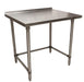 BK Resources 48" x 24" 18 Gauge Stainless Steel Work Table with Open Base & 1.5" Riser – Prep Table - Donut-Equipment.com