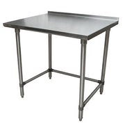 BK Resources 48" x 24" 18 Gauge Stainless Steel Work Table with Open Base & 1.5" Riser – Prep Table - Donut-Equipment.com