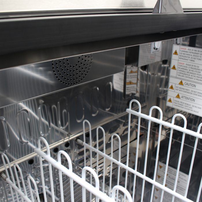 Turbo Air TBC-95SB-N 95" Forced Air Bottle Cooler - Holds (912) 12 oz Bottles, Black Laminated Exterior, 115v - Donut-Equipment.com
