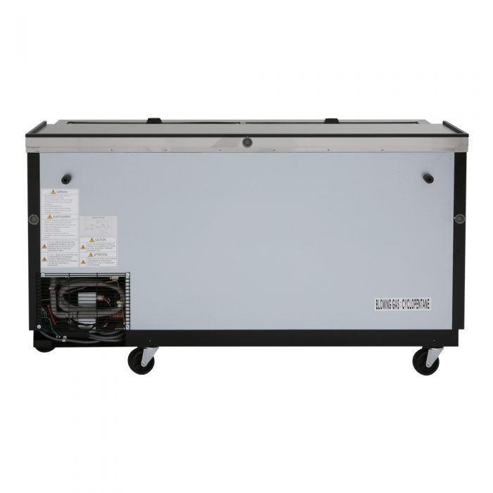 Turbo Air TBC-65SB-N6 65" Forced Air Bottle Cooler - Holds (528) 12 oz Bottles, Stainless Interior, 115v - Donut-Equipment.com