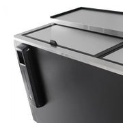 Turbo Air TBC-95SB-N 95" Forced Air Bottle Cooler - Holds (912) 12 oz Bottles, Black Laminated Exterior, 115v - Donut-Equipment.com