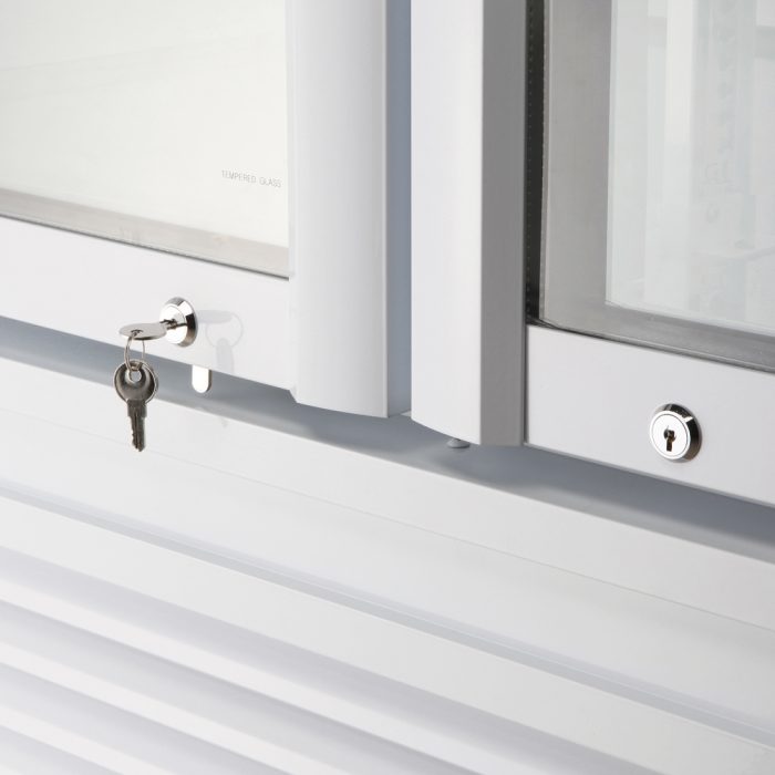Turbo Air TGM-72SD-N 78" White Super Deluxe Glass Door Refrigerator – Three Swing Doors, LED Lighting, 115v - Donut-Equipment.com