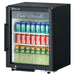 Turbo Air TGM-5SDB-N6 25" Black Super Deluxe Countertop Refrigerator w/ Glass Swing Door – Front Access, LED Lighting, 115v - Donut-Equipment.com