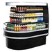 Turbo Air TIOM-36RSB-N 48" Black Horizontal Island Open Air Cooler with (4) Levels, 220v/1ph - Donut-Equipment.com