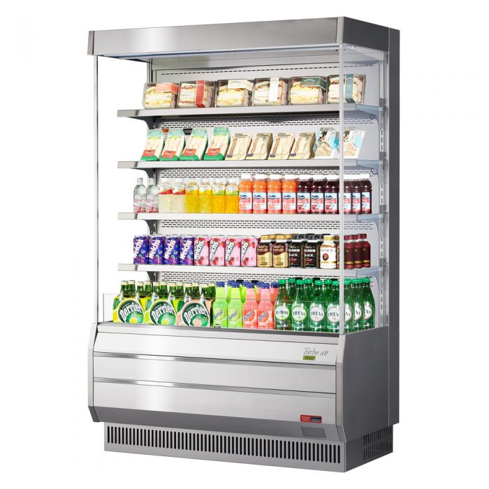Turbo Air TOM-50S-N 50 7/8" Vertical Open Air Cooler w/ (5) Levels – Stainless Steel Exterior, 115v - Donut-Equipment.com