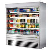 Turbo Air TOM-72ES-N 72" Stainless Steel Vertical Open Air Cooler w/ (5) Levels, 220v/1ph - Donut-Equipment.com