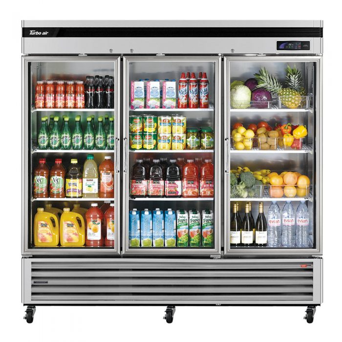 Turbo Air TSR-72GSD-N Super Deluxe 82" Glass Door Reach In Refrigerator