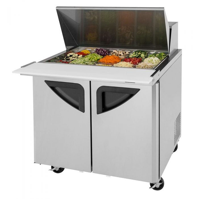 Turbo Air TST-36SD-15-N6 36" 2 Door Mega Top Refrigerated Sandwich Prep Table - Donut-Equipment.com
