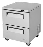 Turbo Air TUF-28SD-D2-N 27 1/2" W Undercounter Freezer w/ 1 Section & 2 Drawers - Donut-Equipment.com