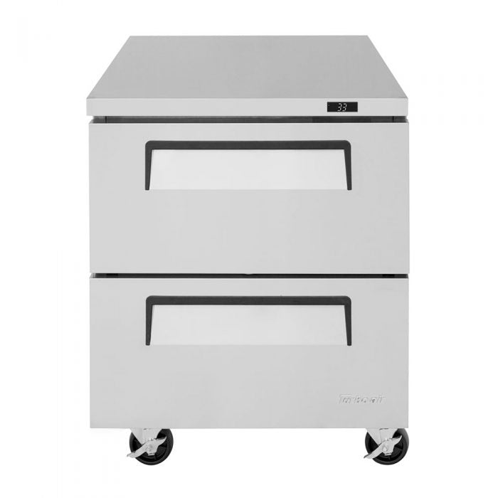 Turbo Air TUR-28SD-D2-N 27 1/2" W Undercounter Refrigerator w/ 1 Section & 2 Drawers - Donut-Equipment.com