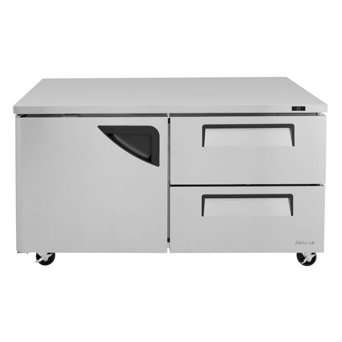 Turbo Air TUR-60SD-D2-N 60 1/4" W Undercounter Refrigerator w/ 2 Section, 1 Door & 2 Drawers - Donut-Equipment.com