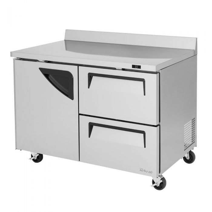 Turbo Air TWR-48SD-D2-N 48 1/4" Super Deluxe Worktop Refrigerator w/ (2) Sections, 2 Drawers & 1 Solid Door - Donut-Equipment.com