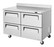 Turbo Air TWF-48SD-D4-N 48 1/4" Super Deluxe Worktop Freezer w/ (2) Sections, 4 Drawers - Donut-Equipment.com