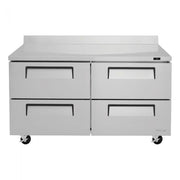 Turbo Air TWR-60SD-D4-N 60 1/4" Super Deluxe Worktop Refrigerator w/ (2) Sections, 4 Drawers - Donut-Equipment.com