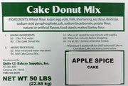 Apple Cider Cake Donut Mix 50# - Donut-Equipment.com