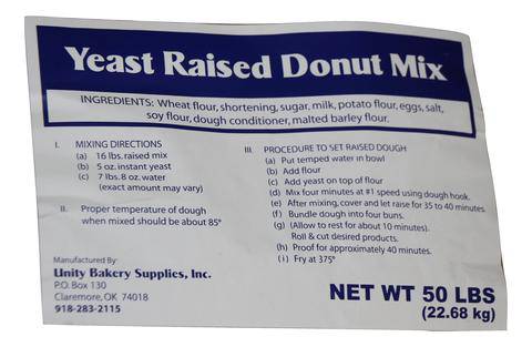 Blue label Raised donut mix free sample-5 pounds free, but you pay for shipping & handling - Donut-Equipment.com