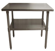BK Resources 36" x 24" 18 Gauge Stainless Steel Work Table with Galvanized Undershelf – Prep Table - Donut-Equipment.com