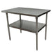 BK Resources 48" x 24" 18 Gauge Stainless Steel Work Table with Galvanized Undershelf – Prep Table - Donut-Equipment.com