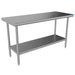 BK Resources 60" x 24" 18 Gauge Stainless Steel Work Table with Galvanized Undershelf – Prep Table - Donut-Equipment.com