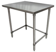 BK Resources 36" x 24" 18 Gauge Stainless Steel Work Table with Open Base – Prep Table - Donut-Equipment.com