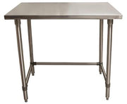BK Resources 48" x 24" 18 Gauge Stainless Steel Work Table with Open Base – Prep Table - Donut-Equipment.com