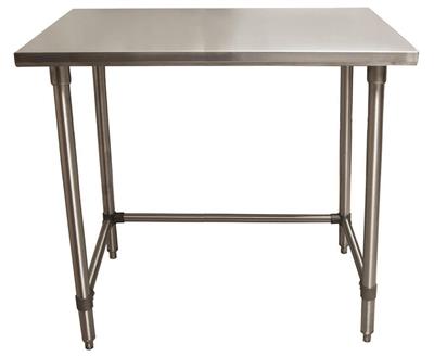 BK Resources 48" x 24" 18 Gauge Stainless Steel Work Table with Open Base – Prep Table - Donut-Equipment.com