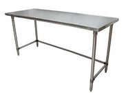 BK Resources 60" x 24" 18 Gauge Stainless Steel Work Table with Open Base – Prep Table - Donut-Equipment.com