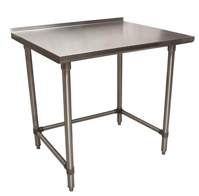 BK Resources 36" x 24" 18 Gauge Stainless Steel Work Table with Open Base & 1.5" Riser – Prep Table - Donut-Equipment.com