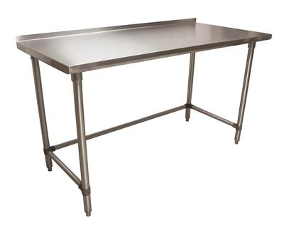 BK Resources 60" x 24" 18 Gauge Stainless Steel Work Table with Open Base & 1.5" Riser – Prep Table - Donut-Equipment.com