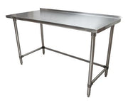BK Resources 60" x 24" 18 Gauge Stainless Steel Work Table with Open Base & 1.5" Riser – Prep Table - Donut-Equipment.com