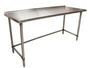 BK Resources 72" x 24" 18 Gauge Stainless Steel Work Table with Open Base & 1.5" Riser – Prep Table - Donut-Equipment.com