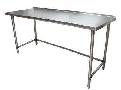 BK Resources 72" x 24" 18 Gauge Stainless Steel Work Table with Open Base & 1.5" Riser – Prep Table - Donut-Equipment.com