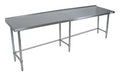 BK Resources 84" x 24" 18 Gauge Stainless Steel Work Table with Open Base & 1.5" Riser – Prep Table - Donut-Equipment.com