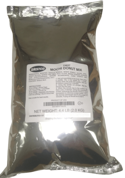 Westco Professional Mochi Donut Mix - 1 60 ounce bag (4.4 lbs) (estimated yield 12 dozen) - Donut-Equipment.com