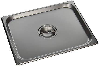 1/2 Size Steam Pan Lid, Stainless - Donut-Equipment.com