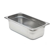 WINCO One Third Size Steam Pan & Slotted Lid, Stainless - Donut-Equipment.com
